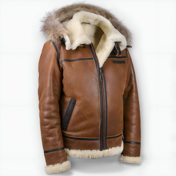 Aron™ | Blouson bomber avec capuche en fourrure