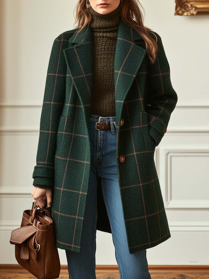 Arvae – Manteau à carreaux raffiné