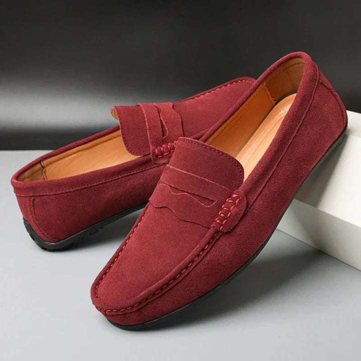Mode Lumiére™  | Mocassins rétro en daim pour homme