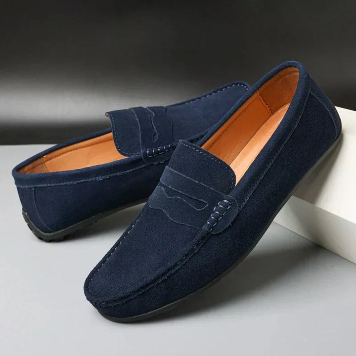 Mode Lumiére™  | Mocassins rétro en daim pour homme