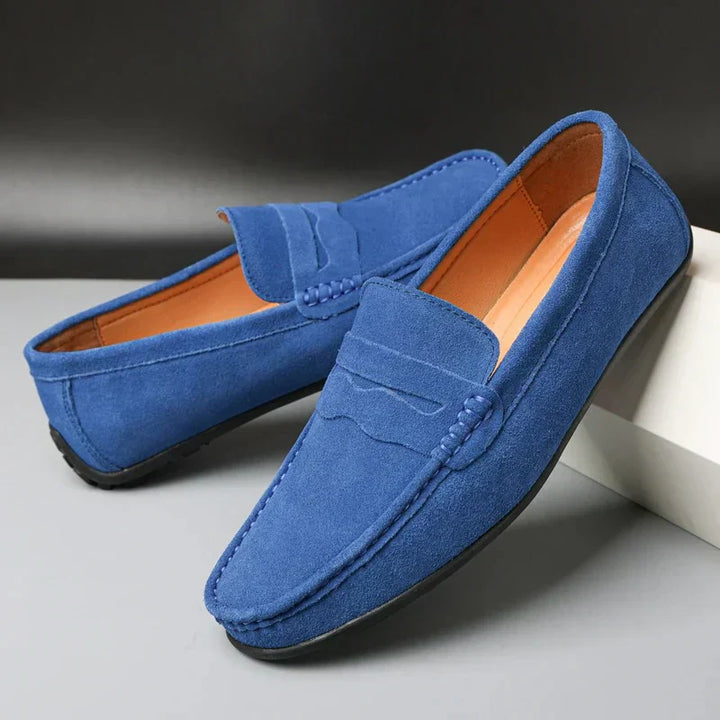 Mode Lumiére™  | Mocassins rétro en daim pour homme