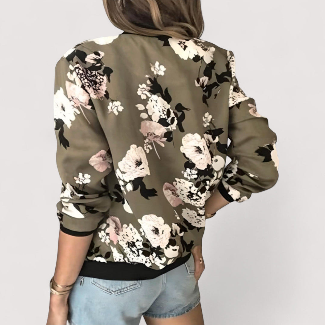 Lidia™ | Veste bomber stylisée avec motif floral