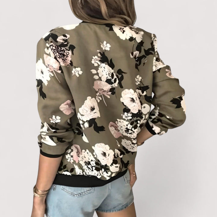 Lidia™ | Veste bomber stylisée avec motif floral