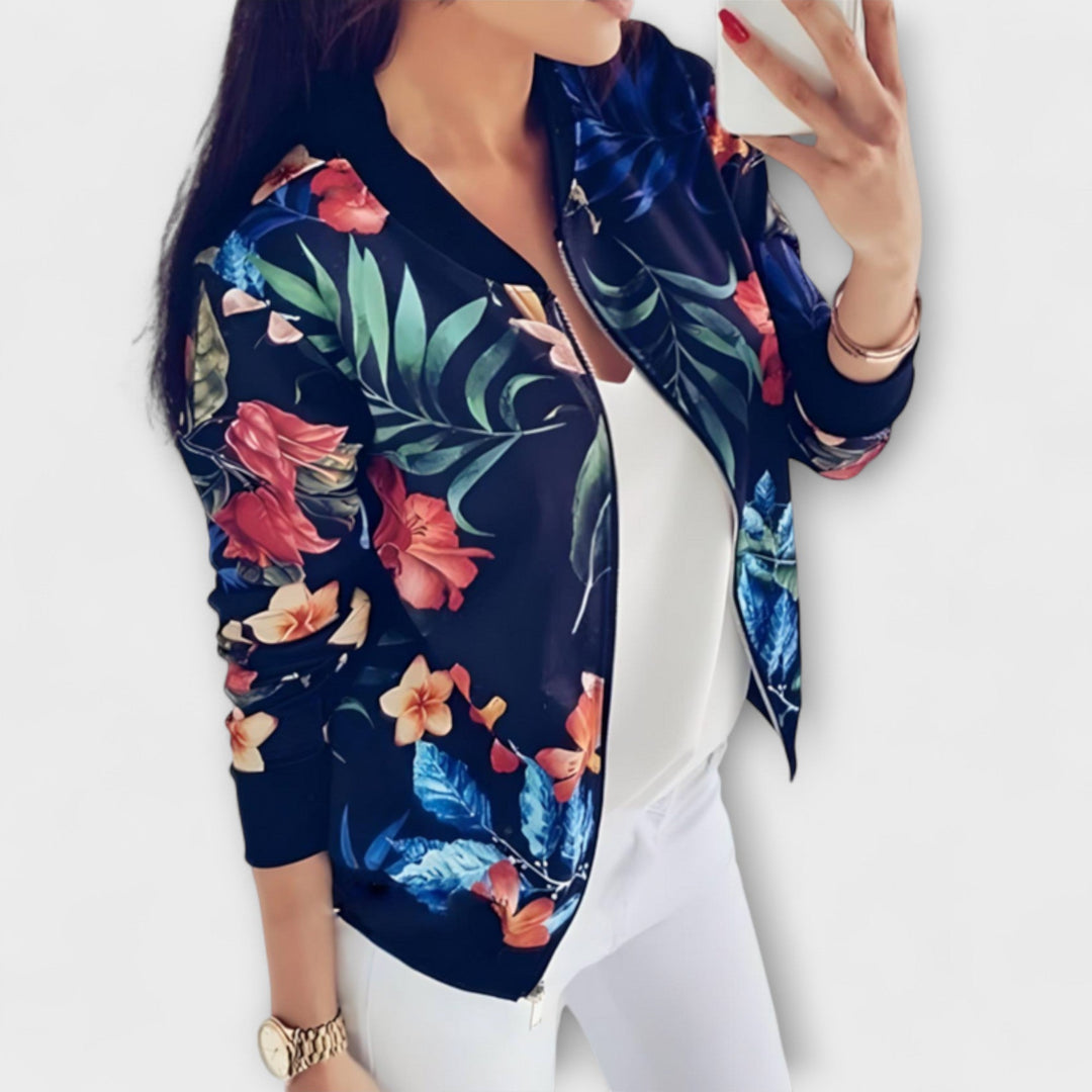 Lidia™ | Veste bomber stylisée avec motif floral
