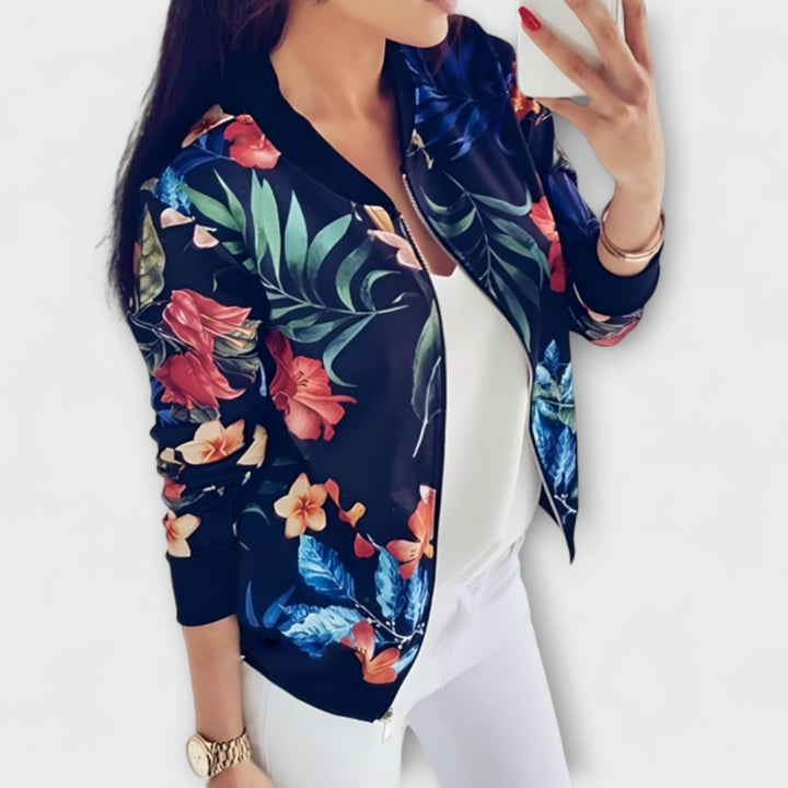 Lidia™ | Veste bomber stylisée avec motif floral