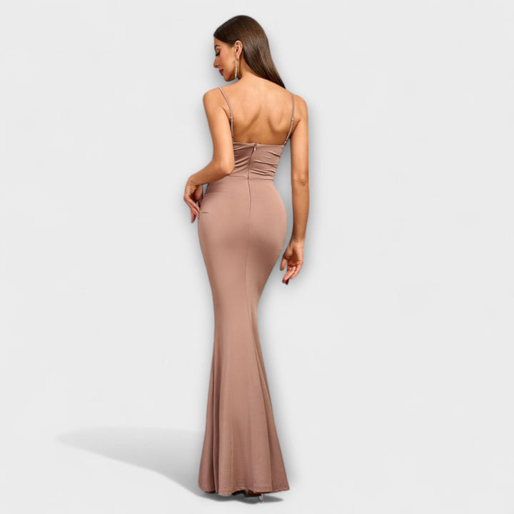 Mode Lumiére™ Callie - Robe Élégante avec Volants