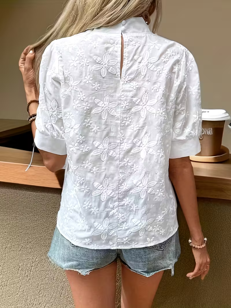 Mode Lumiére™ | Blouse Élégante à Motifs Floraux